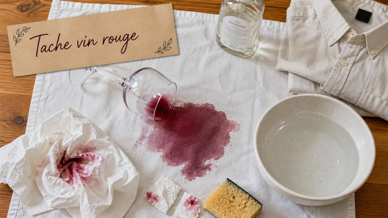 Comment enlever des taches de vin rouge sur nappe, chemise ou tapis